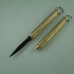 Copper Kubaton Knife With Black Blade