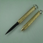 Copper Kubaton Knife With Black Blade